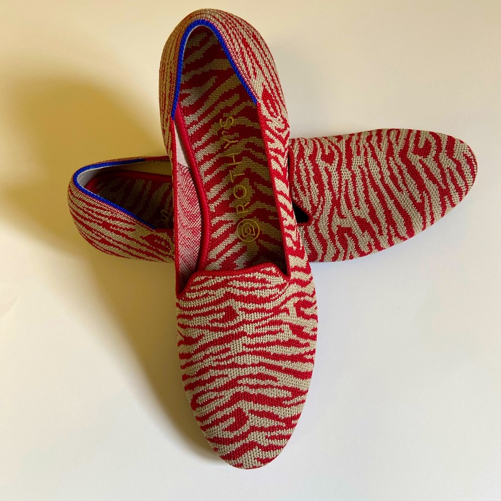 ROTHYS The Loafer in Red and tan Zebra